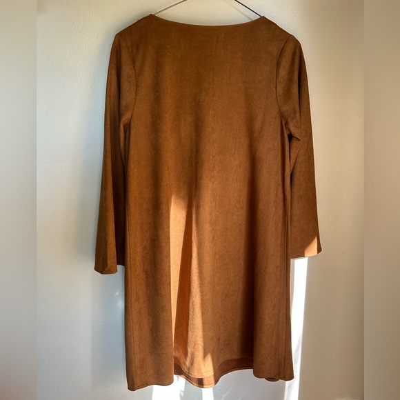 Faux Suede 60s-Style Mini Dress - Picture 4 of 6